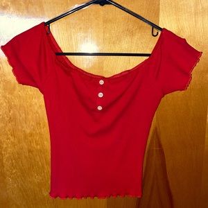 Off the shoulder top (red)
